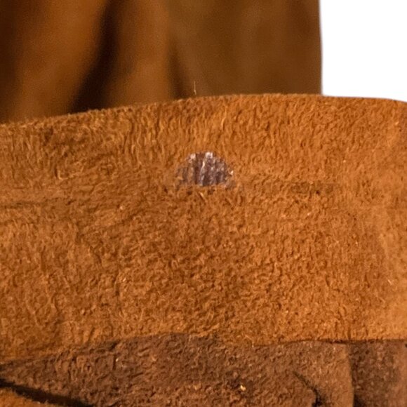 Liz Roberts Vintage 1970s Leather Coverall Jumpsuit Size M Brown Western Utility - Picture 14 of 16